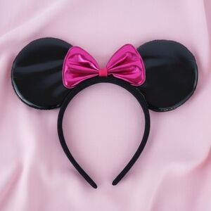 Hot Pink Minnie Mouse Ears Headband, Minnie Mouse Ears, Disneyland Headband